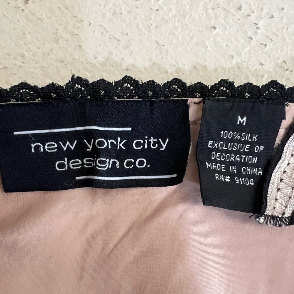 New York City Co 100% silk Babydoll Milkmaid Camisole Blush Y2K Sexy Tank Top M - Picture 9 of 12